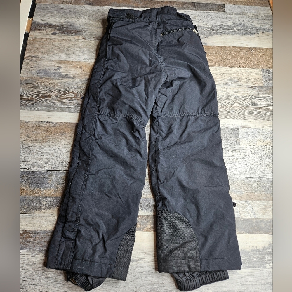 Obermeyer Black Youth Size 8 Ski Snow Pants Side Zipper Pockets